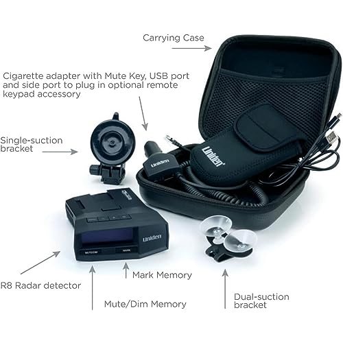 Uniden R8 Long Range Radar/Laser Detector Bundle