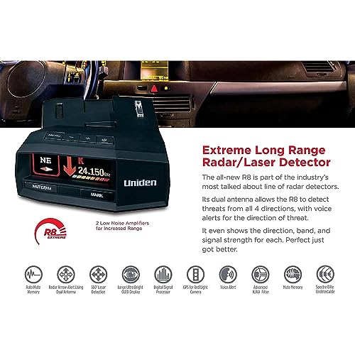 Uniden R8 Long Range Radar/Laser Detector Bundle