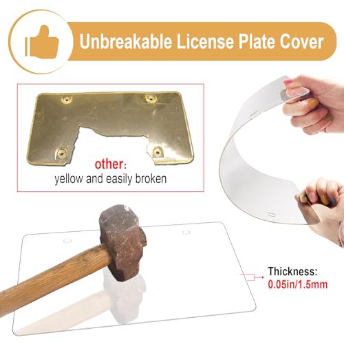 Black Stainless Steel License Plate Frames with Clear Shield