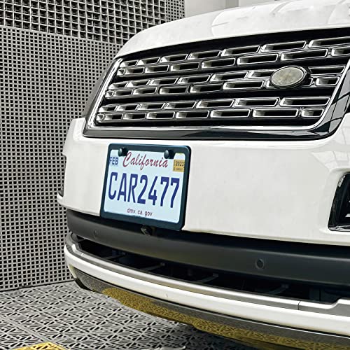 Matte Black License Plate Frames, Rust-Proof Aluminum, Universal