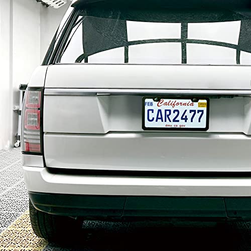 Matte Black License Plate Frames, Rust-Proof Aluminum, Universal