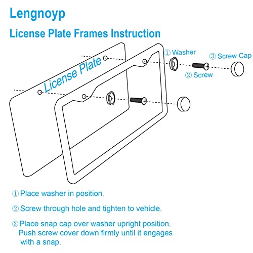 Matte Black License Plate Frames, Rust-Proof Aluminum, Universal
