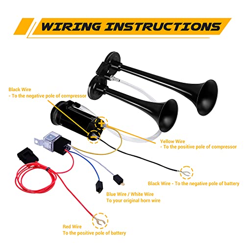 12V Dual Truck Air Horn Kit