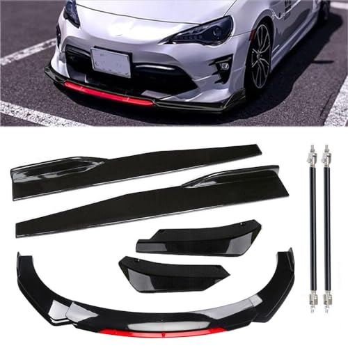 Universal Black & Red Car Body Kit Bundle