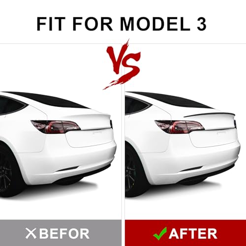 Rongxu Matte Black Spoiler for Tesla Model 3