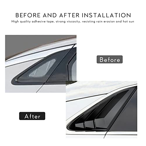 Kia K5 Sport Style Rear Window Louvers (Glossy Black)