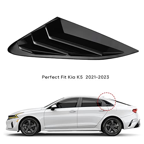 Kia K5 Sport Style Rear Window Louvers (Glossy Black)