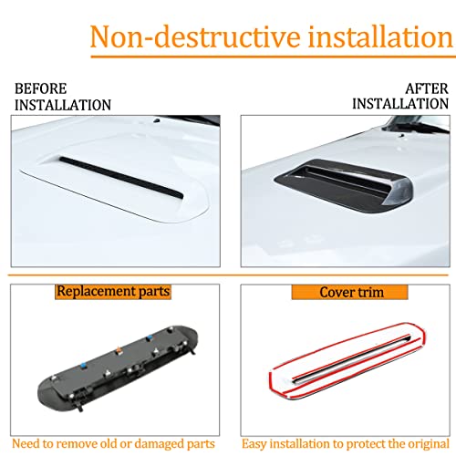 2013-2015 Toyota Tacoma Hood Scoop Air Vents