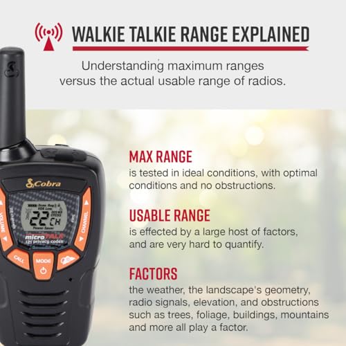 Cobra ACXT345 Walkie Talkies: Weather-Resistant, Long Range