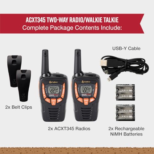 Cobra ACXT345 Walkie Talkies: Weather-Resistant, Long Range