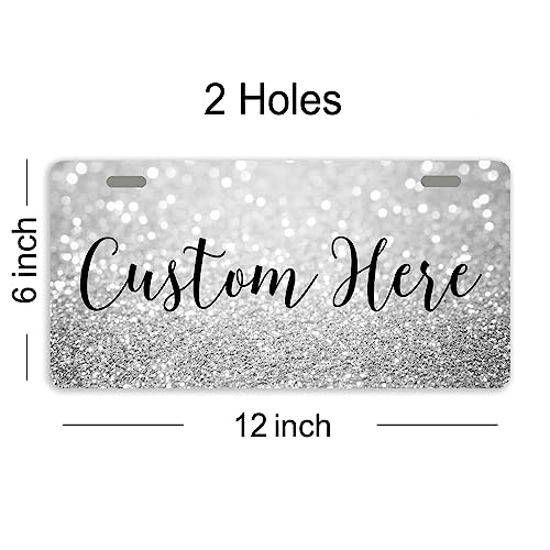 Personalized Glitter Bling Front Car License Plate Cover