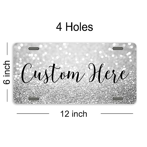 Personalized Glitter Bling Front Car License Plate Cover
