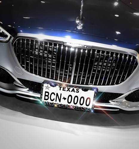 Bling License Plate Frames for Women Murimt Gem Diamond