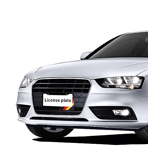 German Flag License Plate Frames, Black Aluminum Metal