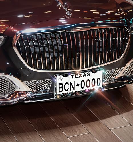 Bling License Plate Frames for Women Murimt Gem Diamond