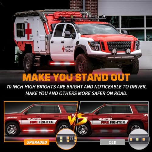 60" Truck Emergency Lights Strip: 720 LED Strobe