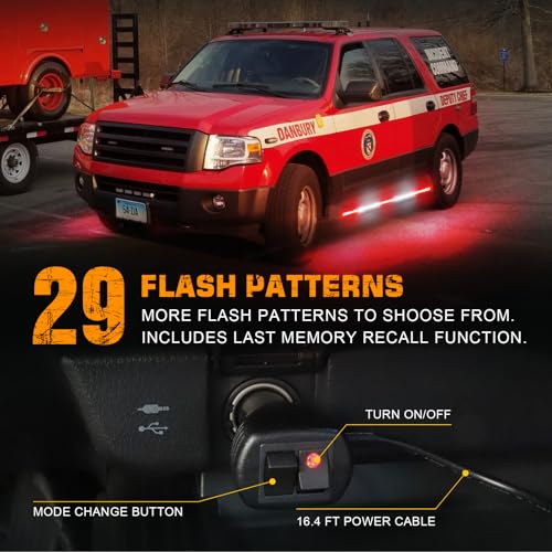 60" Truck Emergency Lights Strip: 720 LED Strobe