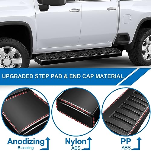 6" Aluminum Running Boards for 2019-2024 Chevy Silverado