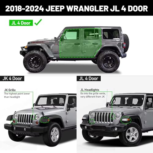 Wrangler JL Two-Stair Black Side Steps, Nerf Bar