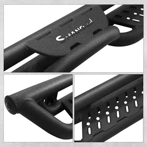 Wrangler JL Two-Stair Black Side Steps, Nerf Bar