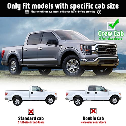 6" Running Boards for Ford F-150 SuperCrew & Super Duty