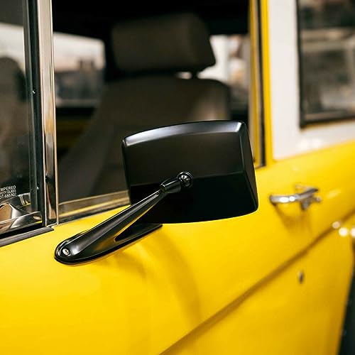 Black United Pacific Left Hand Exterior Mirror - Ford Bronco & Truck 1966-1979