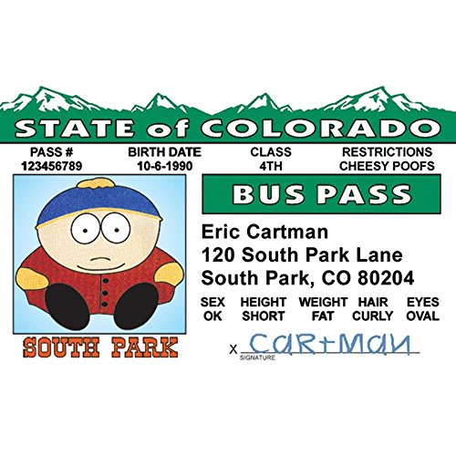 Cartman Fake Novelty Driver’s License | Collectible Trading Card