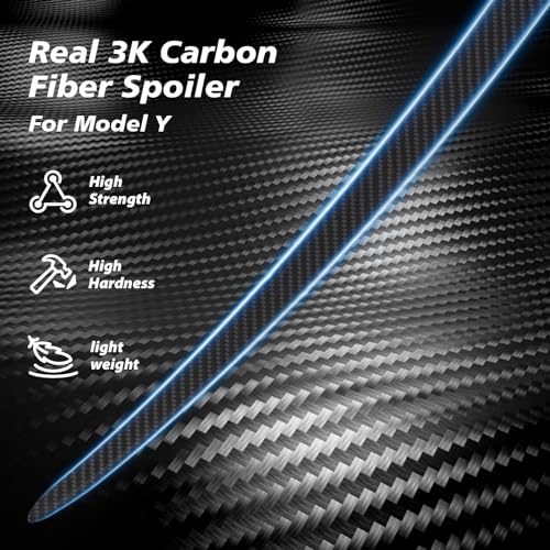 Tesla Model Y Carbon Fiber Spoiler & Console Wrap
