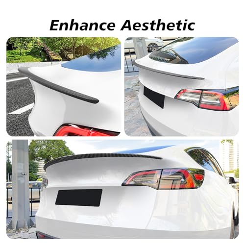 Tesla Model Y Carbon Fiber Spoiler & Console Wrap