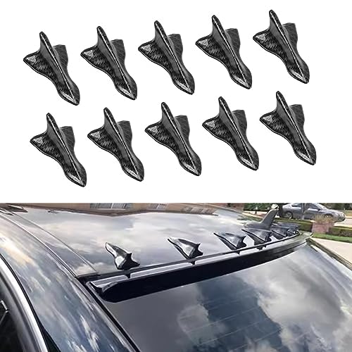 Carbon Fiber Black Shark Fin Spoiler Diffuser Set