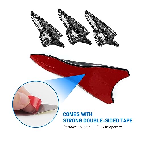 Carbon Fiber Black Shark Fin Spoiler Diffuser Set