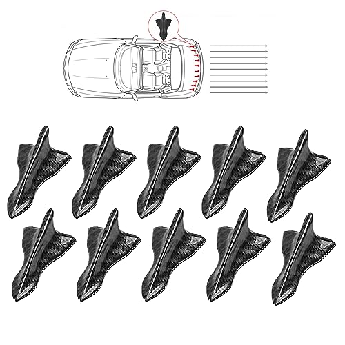 Carbon Fiber Black Shark Fin Spoiler Diffuser Set