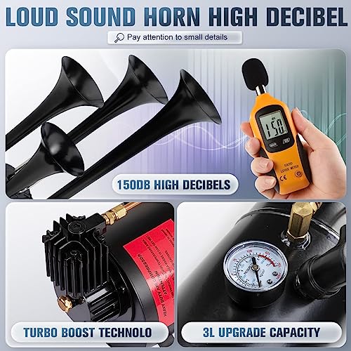 Powerful 150DB Train Horn Kit for 12V Vehicles