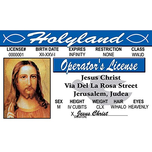Parody Jesus Driver's License | Novelty Collectible Trading Card
