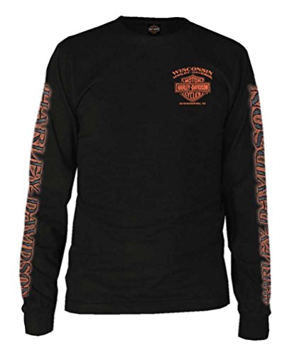 Harley-Davidson Men's Eagle Piston Crew Shirt, Black (5XL)