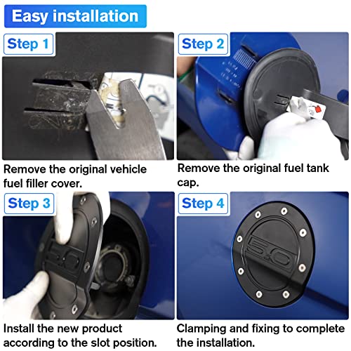 Ford Mustang GT Fuel Tank Cap Cover, Black