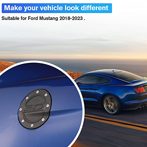 Ford Mustang GT Fuel Tank Cap Cover, Black