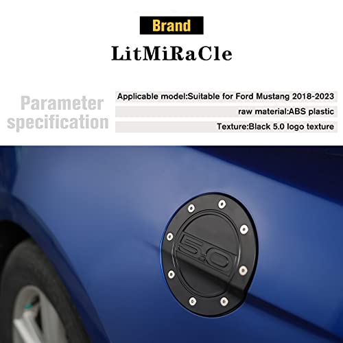 Ford Mustang GT Fuel Tank Cap Cover, Black