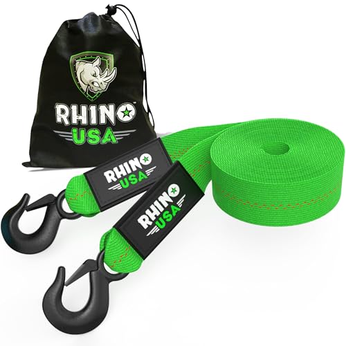 Rhino USA 2" x 20' Tow Strap with Hooks