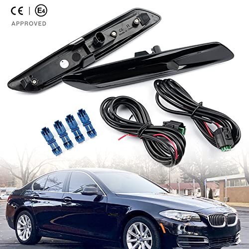 Smoked Lens LED Side Marker Lights for B'MW 5 Series F10