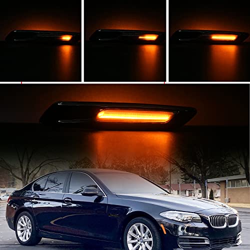 Smoked Lens LED Side Marker Lights for B'MW 5 Series F10