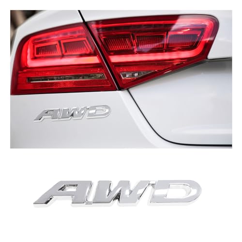 AWD Emblem Sticker, 3D Metal Tailgate Badge