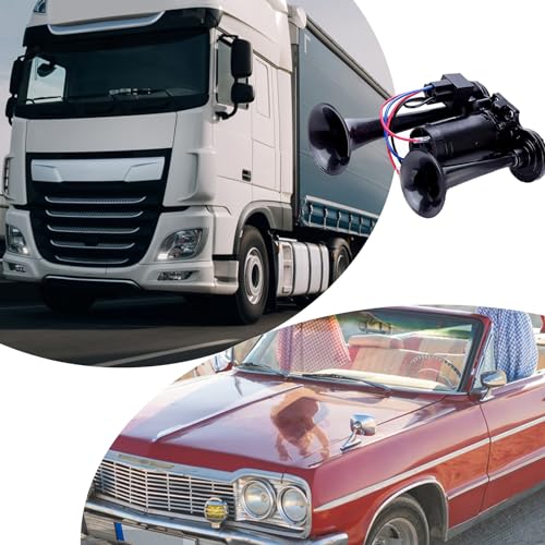 Dual Trumpets Super Loud Car Horn for Truck Train
