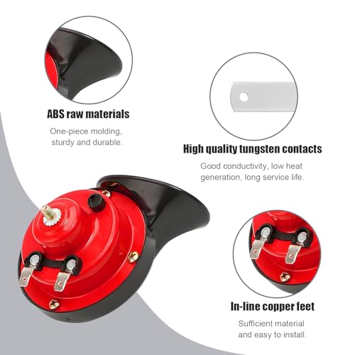 Augeny 300DB Super Loud Snail Horn, Universal Car Accessory