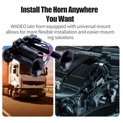 Dual Trumpets Super Loud Car Horn for Truck Train