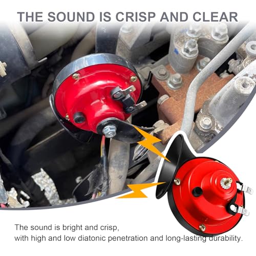 Augeny 300DB Super Loud Snail Horn, Universal Car Accessory