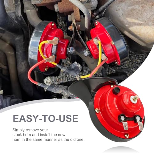 Augeny 300DB Super Loud Snail Horn, Universal Car Accessory