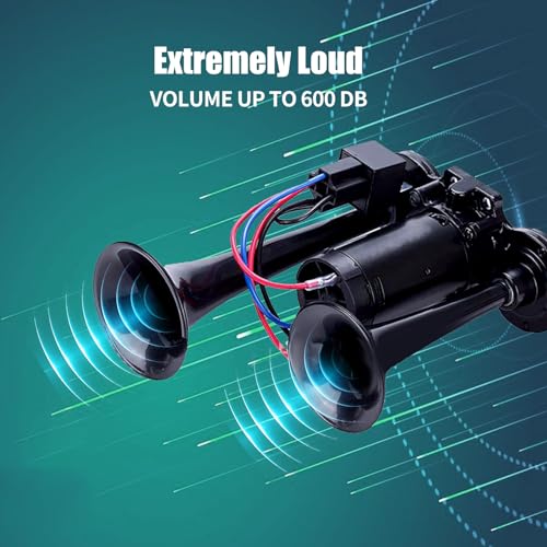 Dual Trumpets Super Loud Car Horn for Truck Train