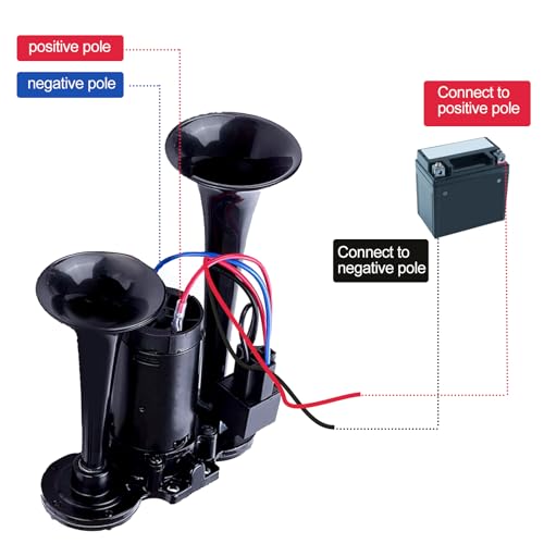 Dual Trumpets Super Loud Car Horn for Truck Train