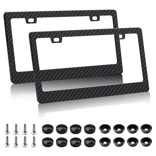 Carbon Fiber License Plate Frames - Set of 2